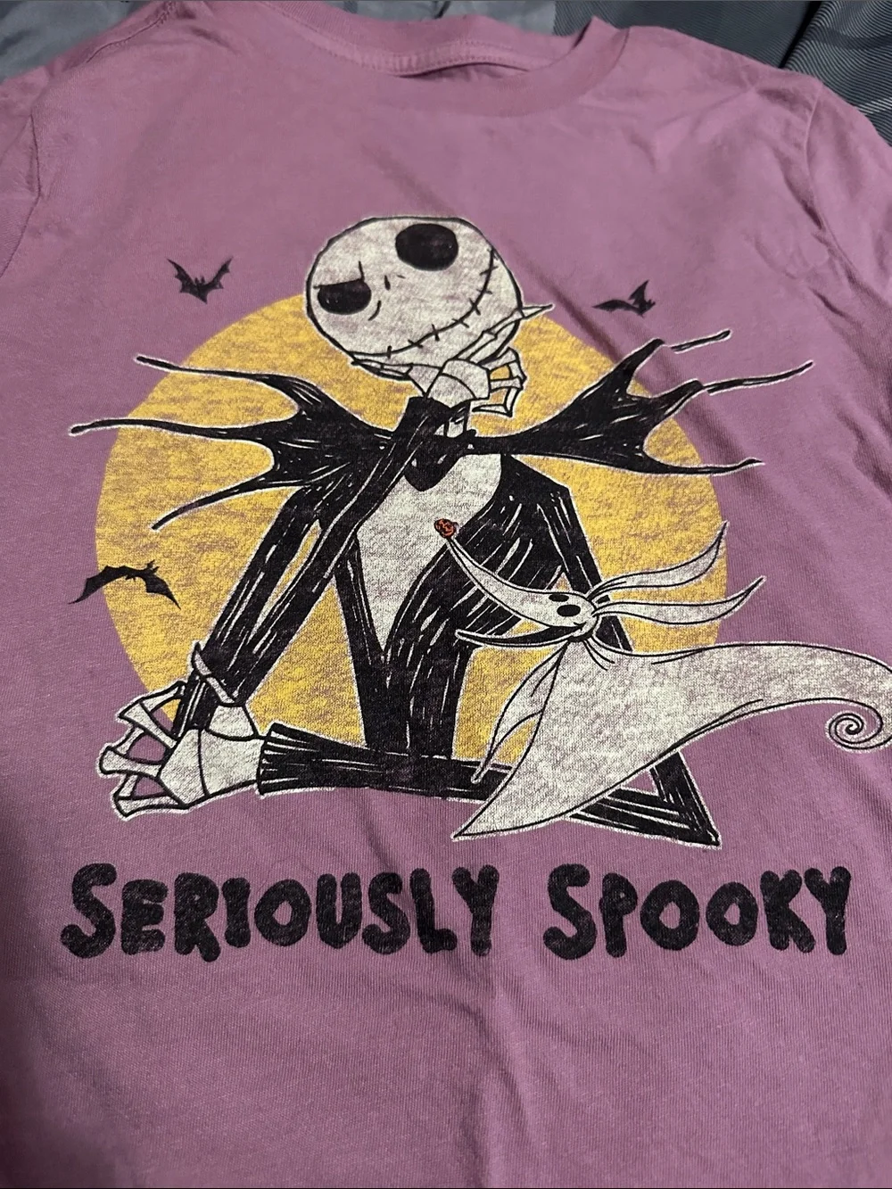 Old Navy Pink Jack Skellington 'Seriously Spooky' Graphic Tee